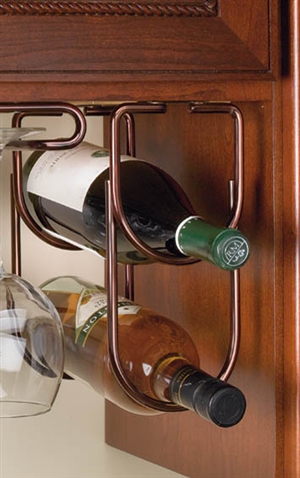 Rev-A-Shelf - 3250SN - Satin Nickel Under Cabinet Double Wine Bottle Rack